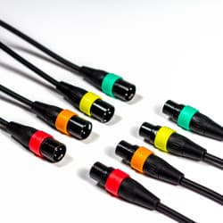 Zoom XLR-4CCP - Cabos de Microfone XLR com Anéis de Identificação Coloridos (8", pacote com 4)