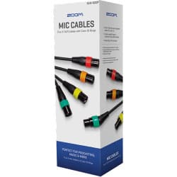 Zoom XLR-4CCP - Cabos de Microfone XLR com Anéis de Identificação Coloridos (8", pacote com 4)
