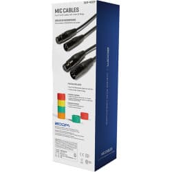 Zoom XLR-4CCP - Cabos de Microfone XLR com Anéis de Identificação Coloridos (8", pacote com 4)