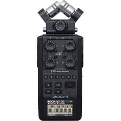 Zoom H6 - Gravador de Áudio Portátil de 6 Entradas/6-Track com Cápsula de Microfone Único (Preto)