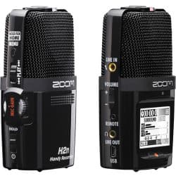 Zoom H2n - Gravador Portátil de 2 Entradas/4-Track com Matriz de 5 Microfones Onboard