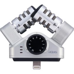 Zoom iQ6 - Microfone Estéreo X/Y para Dispositivos iOS com Conector Lightning