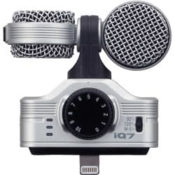 Zoom iQ7 - Microfone Estéreo Mid-Side para Dispositivos iOS com Conector Lightning