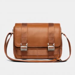 Nordweg Dolomitas - Bolsa de Couro Italiano para Fotógrafos (Caramelo)