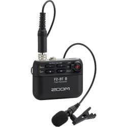Zoom F2-BT - Gravador de Campo Portátil Ultracompacto com Microfone de Lapela