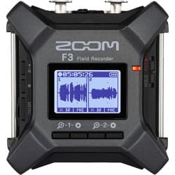 Zoom F3 - Gravador de Campo Portátil de 2-Entradas/2-Track