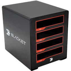 Blackjet TX-4DS - Leitor de Mídia de 4 Baias Thunderbolt 3