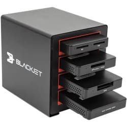 Blackjet TX-4DS - Leitor de Mídia de 4 Baias Thunderbolt 3