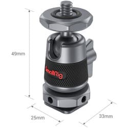 SmallRig - Cabeça Esférica com Montagem de Sapata Fria Removível (par)