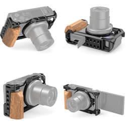SmallRig - Gaiola para Câmera com Punho de Madeira para Sony ZV1