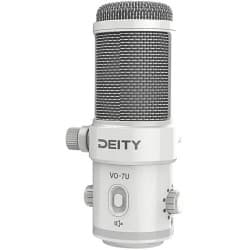 Deity VO-7U - Kit de Microfone Supercardióide Dinâmico com Boom Arm para Streamer (Branco)