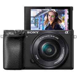 Câmera Mirrorless Sony a6400 com lente 16-50mm