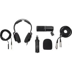 Zoom ZDM-1 - Kit de Microfone de Podcast com Fones de Ouvido, Windscreen, Cabo XLR e Suporte de Mesa