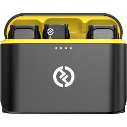 Hollyland LARK C1 DUO - Microfone Lapela Sem Fio/Wireless para iPhone iOS (Preto, 2,4 GHz)