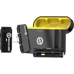 Hollyland LARK C1 DUO - Microfone Lapela Sem Fio/Wireless/USB-C para Android (Preto, 2,4 GHz)