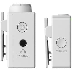 Hollyland LARK 150 SOLO - Microfone Lapela Sem Fio/Wireless (Branco, 2,4 GHz)