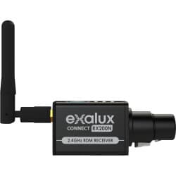 Exalux Connect RX200-RP - Kit Receptor RDM/DMX sem fio Ultra Compacto para Skypanel (Kit Reverso)