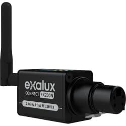 Exalux Connect RX200-RP - Kit Receptor RDM/DMX sem fio Ultra Compacto para Skypanel (Kit Reverso)