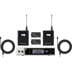 Sennheiser EW-DX MKE 2 SET - Sistema de Canal Duplo Wireless com 2 Microfones Lapela Omni (Q1-9: 470 a 550 MHz)