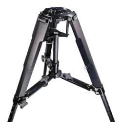Cartoni - HDT SPORT 200 1-St ALU BLACK tripod BLACK (flat/Mitchell) w/ stabilizing column, Heavy Duty mid-level spreader and Pivoting aluminum feet
