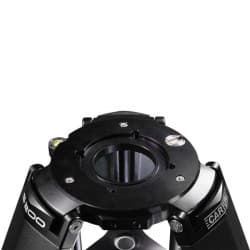 Cartoni - HDT SPORT 200 1-St ALU BLACK tripod BLACK (flat/Mitchell) w/ stabilizing column, Heavy Duty mid-level spreader and Pivoting aluminum feet