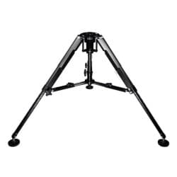 Cartoni - HDT SPORT 200 1-St ALU BLACK tripod BLACK (flat/Mitchell) w/ stabilizing column, Heavy Duty mid-level spreader and Pivoting aluminum feet
