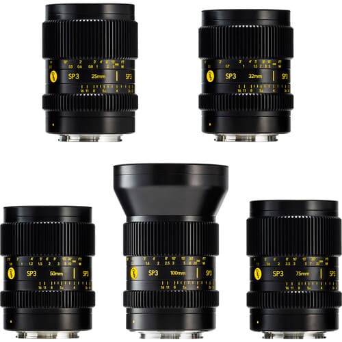 Cooke SP3 - Kit de 5 Lentes Full-frame (25/32/50/75/100mm, Sony E)