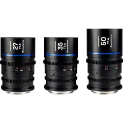 Laowa - Nanomorph S35 Prime 3-Lens Bundle (27mm, 35mm, 50mm) (Blue) Canon RF