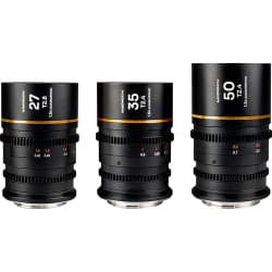 Laowa - Nanomorph S35 Prime 3-Lens Bundle (27mm, 35mm, 50mm) (Amber) Canon RF