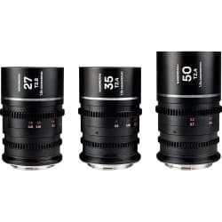 Laowa - Nanomorph S35 Prime 3-Lens Bundle (27mm, 35mm, 50mm) (Silver) Canon RF