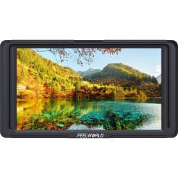 FeelWorld - F5 Monitor Full HD HDMI de 5,0" na câmera com suporte 4K e braço de inclinação