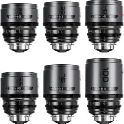 DZOFilm - PAVO 2x Conjunto de 6 lentes anamórficas (revestimento neutro, montagem PL/EF, pés)