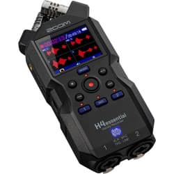 Zoom - H4essential Gravador de áudio portátil flutuante de 4 trilhas e 32 bits