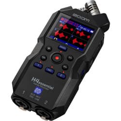Zoom - H4essential Gravador de áudio portátil flutuante de 4 trilhas e 32 bits