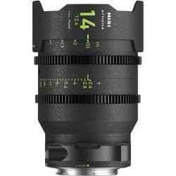 NiSi Athena Prime - Lente de Cinema 14mm Full Frame T2.4 (montagem L, filtro drop-in)