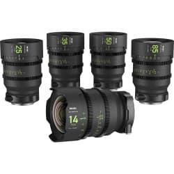 Nisi Athena Prime - Kit de Lentes RF-Mount (14/T2.4, 25/T1.9, 35/T1.9, 50/T1.9, 85/T1.9)