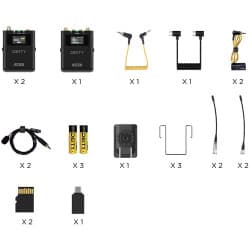 Deity - Microphones Theos Digital Sistema de Microfone Lavaliar Sem Fio para Câmera de 2 Pessoas (Omni, 550 a 663 MHz)