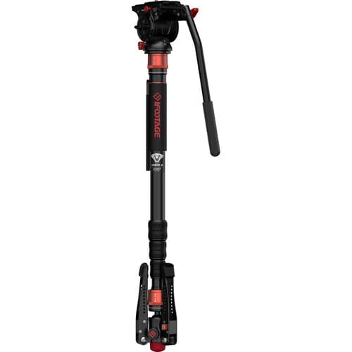 iFootage Cobra 3 - Monopé de alumínio com base de mini tripé e cabeça fluida K5