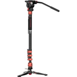 iFootage Cobra 3 - Monopé de fibra de carbono com base de mini tripé com liberação de pedal e cabeça fluida K5S - miniatura 1