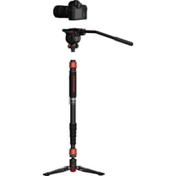 iFootage Cobra 3 - Monopé de fibra de carbono com base de mini tripé com liberação de pedal e cabeça fluida K5S - miniatura 4