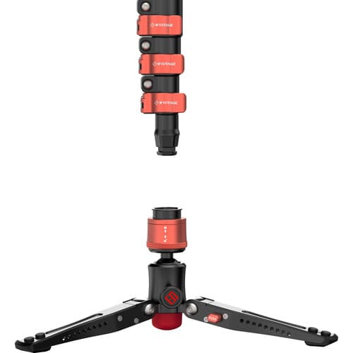 iFootage - Cobra 3 Monopé de fibra de carbono com base de mini tripé