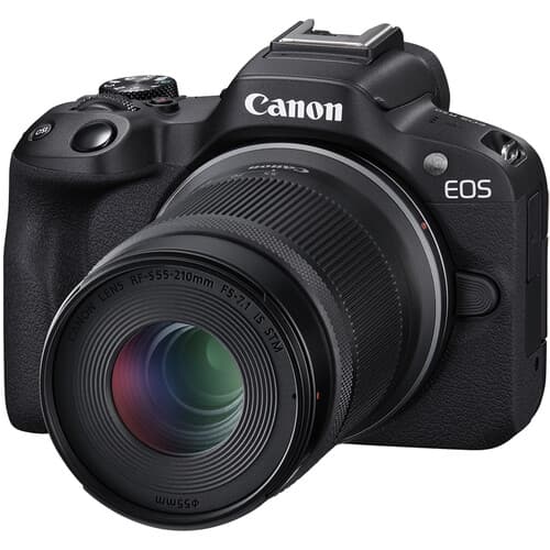 Canon - Câmera EOS R50 Mirrorless com lentes de 18-45 mm e 55-210 mm (Black)