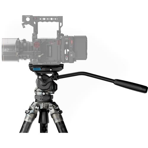 Tilta - Cabeça fluida Cine  de 75 mm com pernas de tripé de fibra de carbono de 3 estágios (Snow Camo)