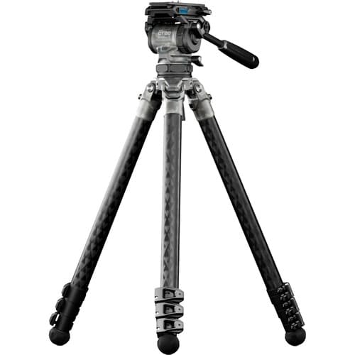 Tilta - Cabeça fluida Cine  de 75 mm com pernas de tripé de fibra de carbono de 3 estágios (Snow Camo)