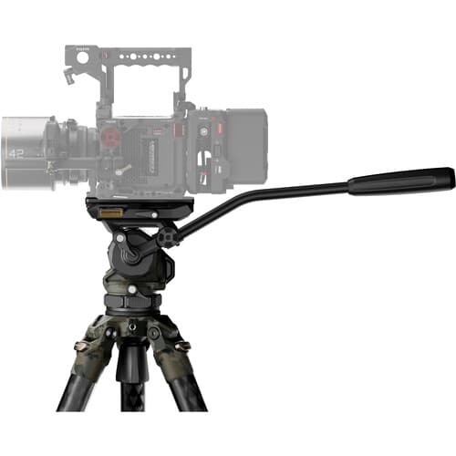 Tilta - Cabeça fluida Cine de 75 mm com pernas de tripé de fibra de carbono de 3 estágios (Forest Camo)