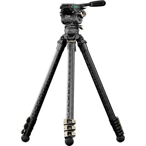 Tilta  - Cabeça fluida Cine de 75mm de fibra de carbono de 3-Stage (carga de 17,6 lb, Space Gray)