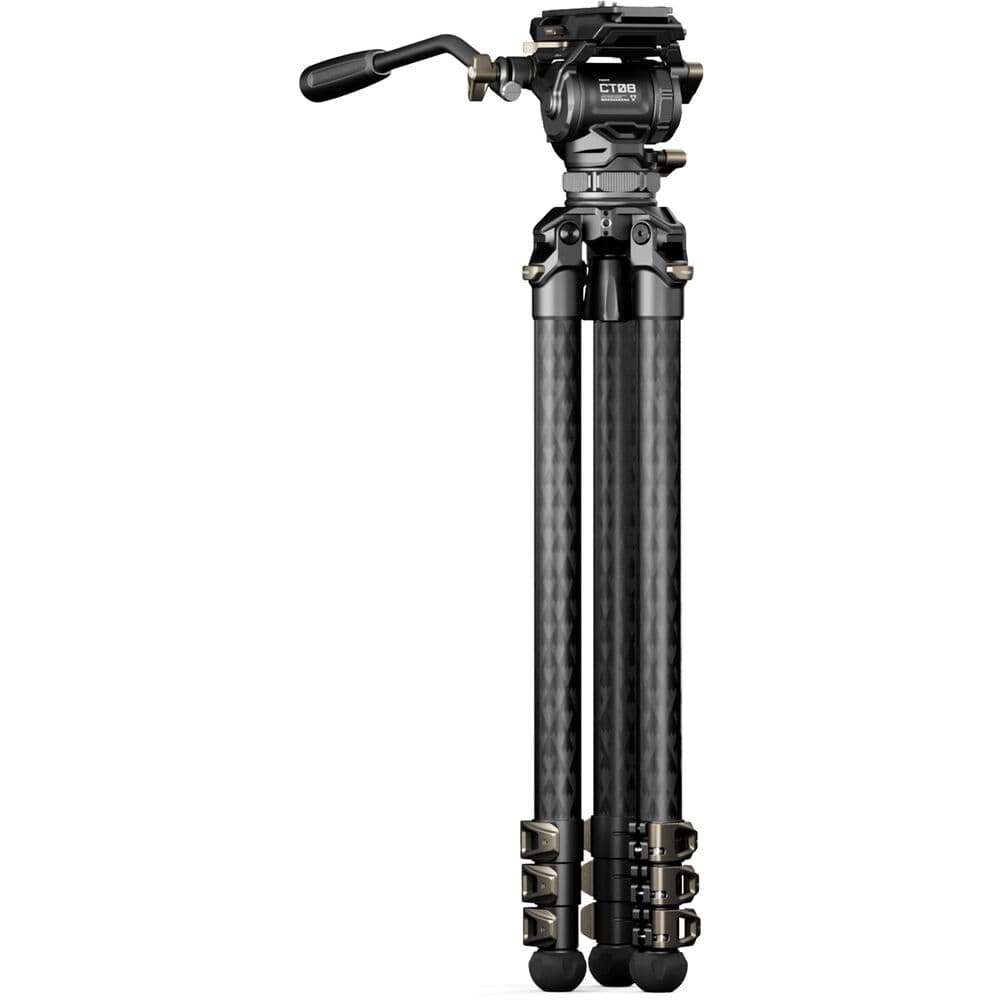 Tilta  - Cabeça fluida Cine de 75mm de fibra de carbono de 3-Stage (carga de 17,6 lb, Space Gray)