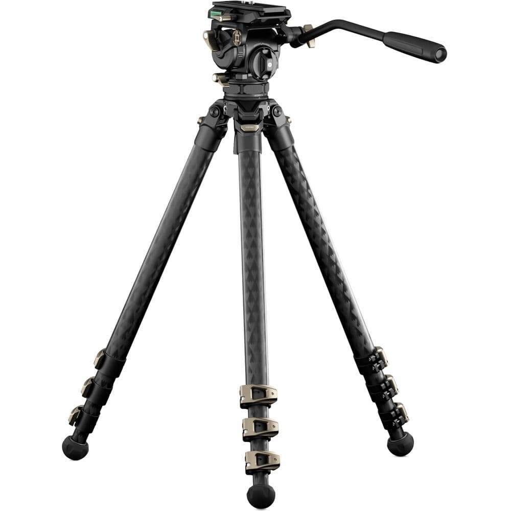 Tilta  - Cabeça fluida Cine de 75mm de fibra de carbono de 3-Stage (carga de 17,6 lb, Space Gray)