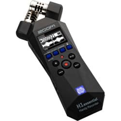 Zoom H1essential - Gravador de áudio portátil flutuante de 2 trilhas e 32 bits
