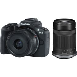 Canon - Câmera EOS R50 Mirrorless com lentes de 18-45 mm e 55-210 mm (Black)
